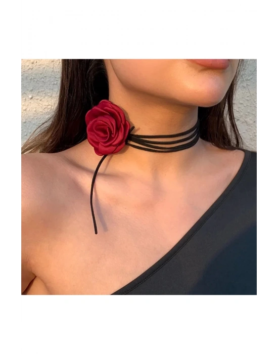 Vintage Gül Choker Kolye