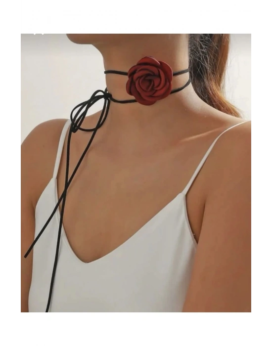 Vintage Gül Choker Kolye