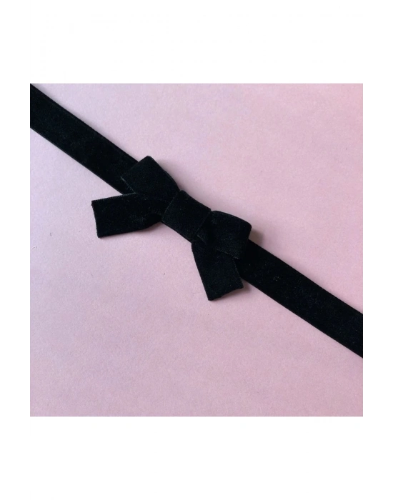 Vintage Fiyonklu Kadife Choker