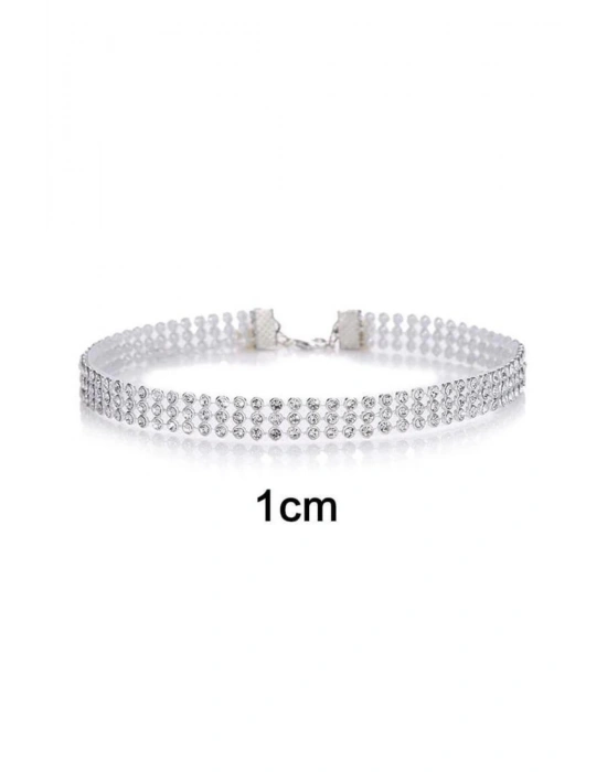 Vintage Taşlı Choker Kolye