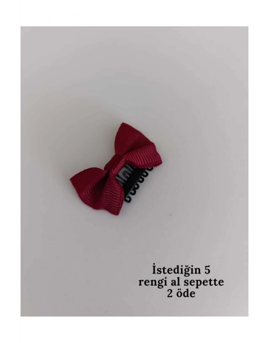 Lily Bordo Renk Bebek Tokası Yenidoğan Tokası Az Saçlı Bebek Tokası Saçsız Bebek Tokası 1 Adet