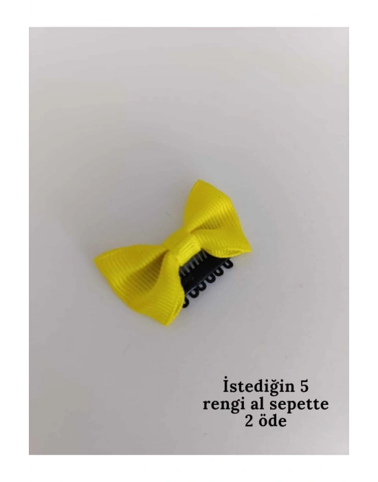 Lily Sarı Renk Bebek Tokası Yenidoğan Tokası Az Saçlı Bebek Tokası Saçsız Bebek Tokası 1 Adet