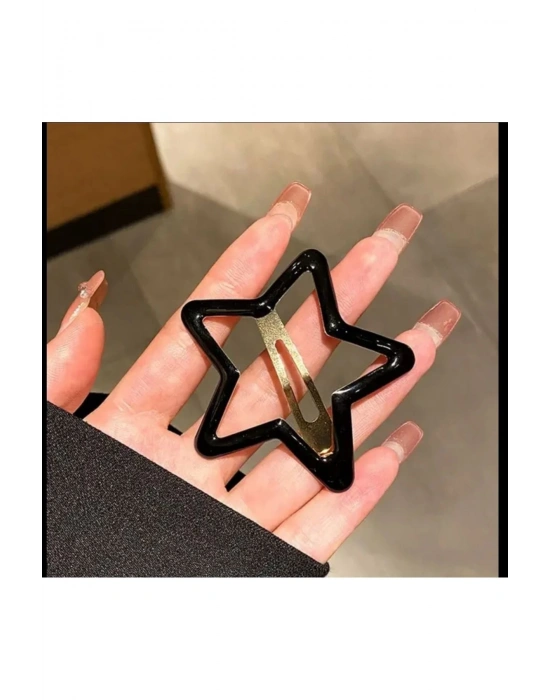 5.5 Cm 1 Adet Jumbo Boy Siyah Yıldız Çıt Çıt