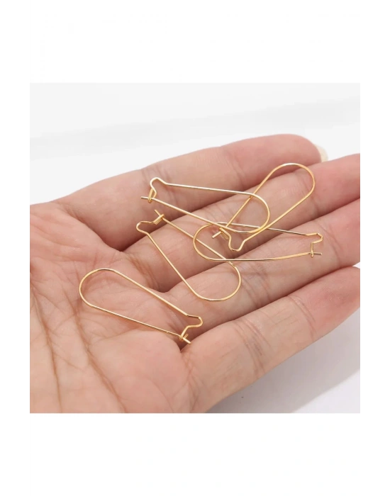 10 Adet Gold Renk Küpe Çengeli Küpe Aparatı