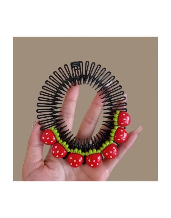 Lily Kız Çocuk Kalpli Tata Saç Tokası Tarak Toka Tarak Saç Bandı