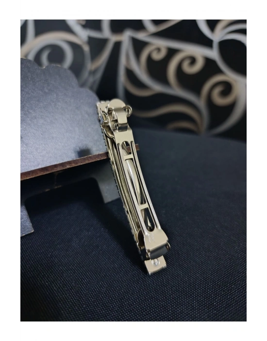 Vintage Taşlı Klasik Model Otomatik Toka 8 cm