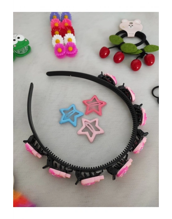 Lily Kız Çocuk 10 Çeşit Toplam 59 Parça Toka Seti Kız Çocuk Hediye Seti