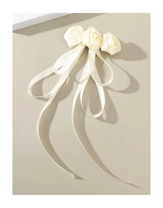 Vintage Saten Sallantılı Fransız Saç Tokası