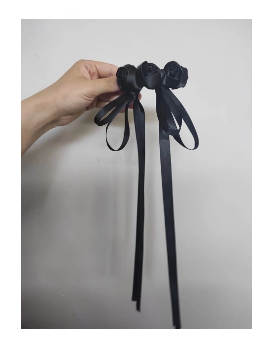 Vintage Saten Sallantılı Fransız Saç Tokası