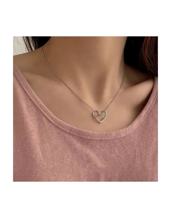 Çelik Paslanmaz Düğüm Model Kalp Kolye