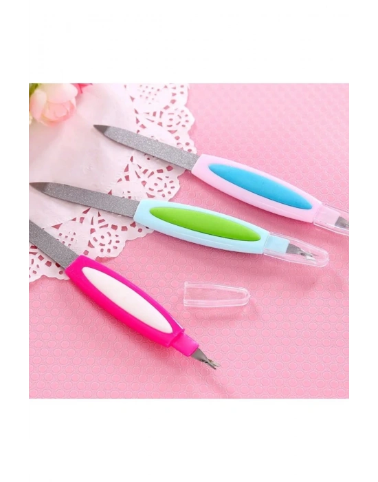 1 Adet Çift Taraflı Metal Tırnak Törpüsü ve Tırnak Eti İtici