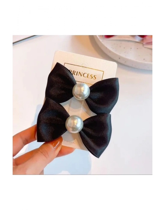 1 Çift Kız Çocuk Fiyonk Klips Toka Okul Tokası