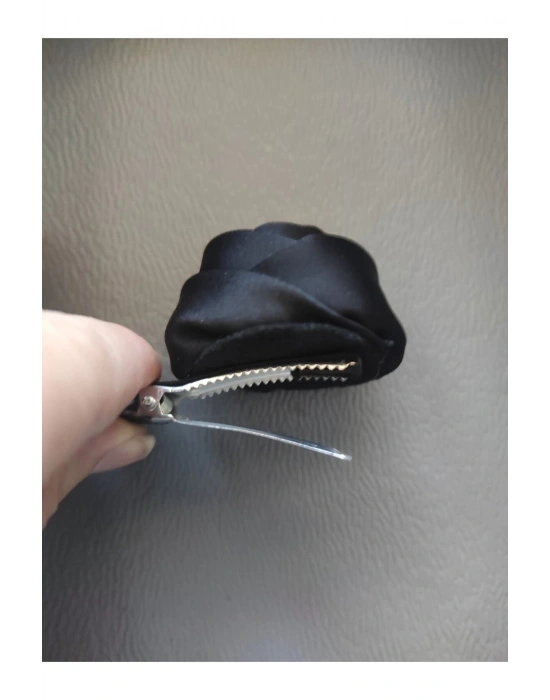 Vintage Bir Adet Saten Gül Pens Toka