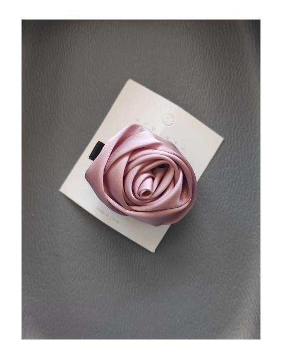 Vintage Bir Adet Saten Gül Pens Toka