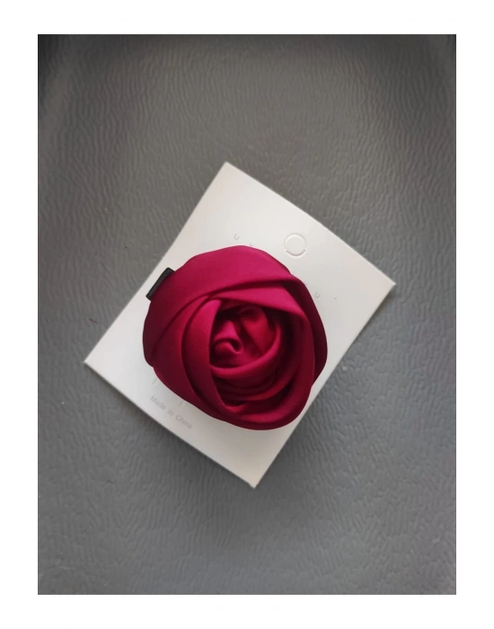 Vintage Bir Adet Saten Gül Pens Toka