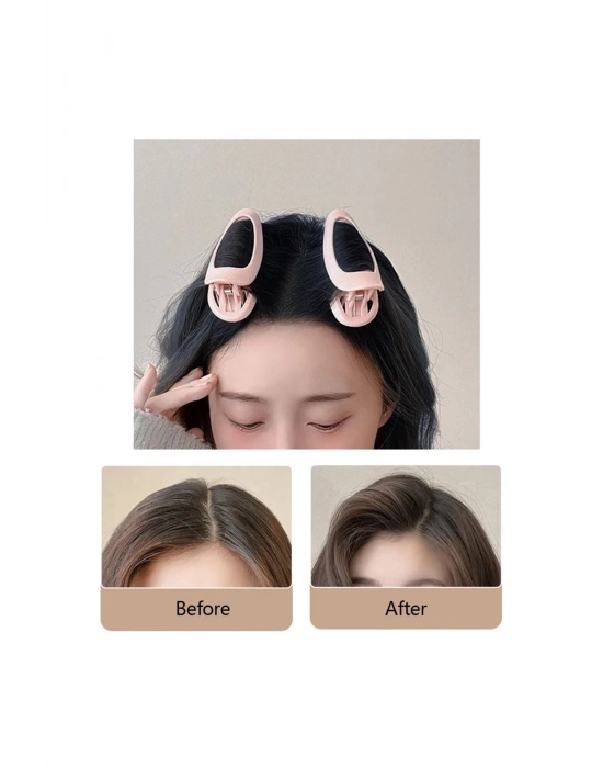 1 Adet Pembe Renk Tarak Detaylı Saç Kabartma - Saç Hacim Tokası