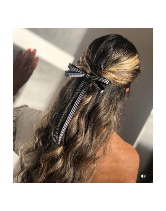 Vintage Pötikare Desenli Otomatik Klipsli Toka