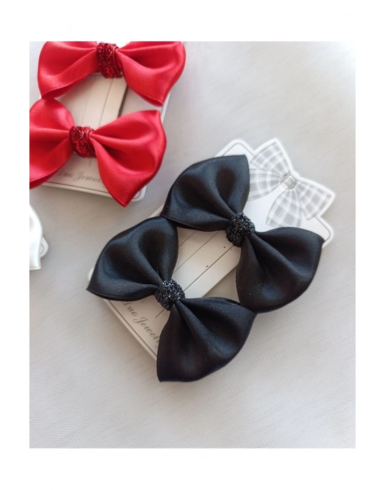 Lily 3 Çift Okul Tokası Klipsli Kurdele Toka Pens Toka 8 cm