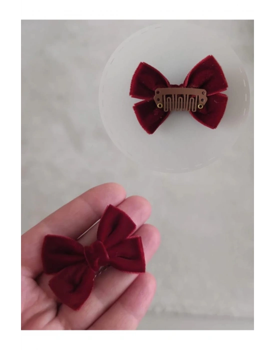 Lily Kadife Fiyonk Yenidoğan Tokası Saçsız Bebek Tokası