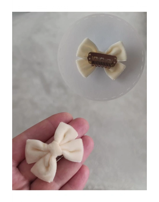 Lily Kadife Fiyonk Yenidoğan Tokası Saçsız Bebek Tokası