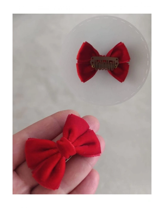 Lily Kadife Fiyonk Yenidoğan Tokası Saçsız Bebek Tokası