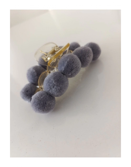 Vintage Ponponlu Peluş Mandal Toka