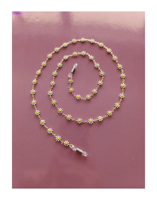 Vintage Papatya Zincirli Gözlük Askısı