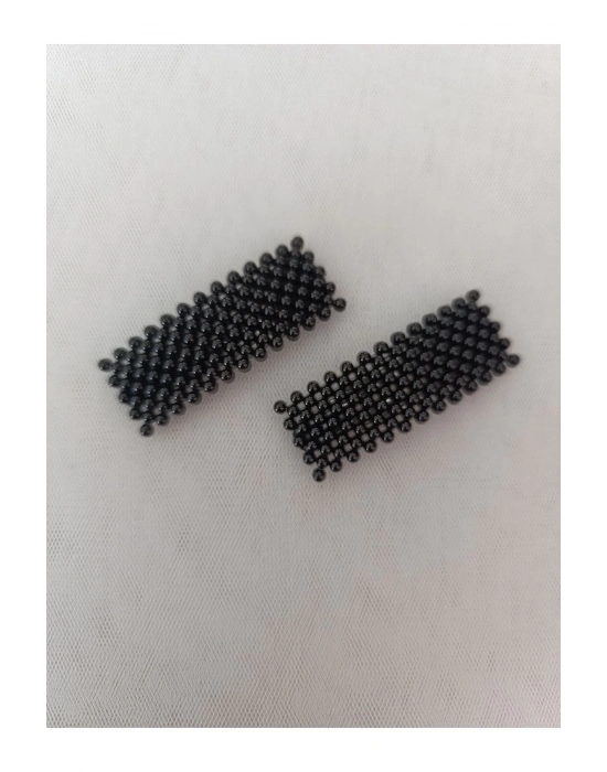 Lily İncili Dikdörtgen Çıtçıt Toka Bir Çift