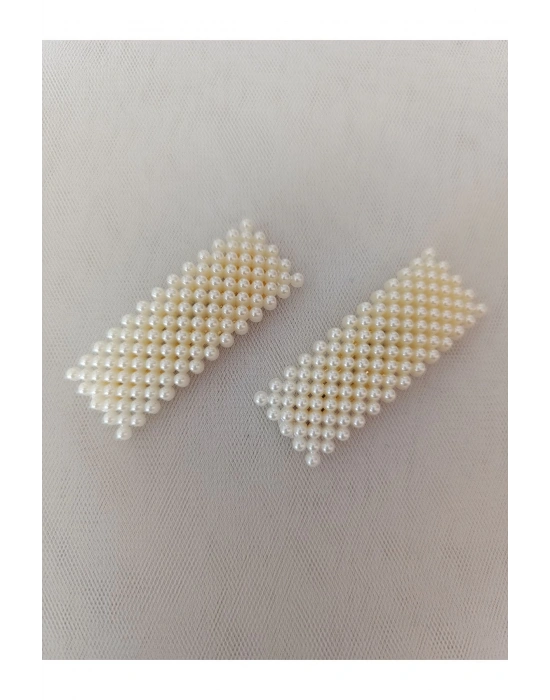 Lily İncili Dikdörtgen Çıtçıt Toka