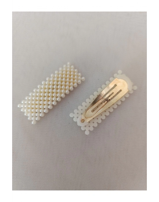 Lily İncili Dikdörtgen Çıtçıt Toka