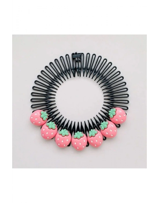 Lily Kız Çocuk Kalpli Tata Saç Tokası Tarak Toka Tarak Saç Bandı