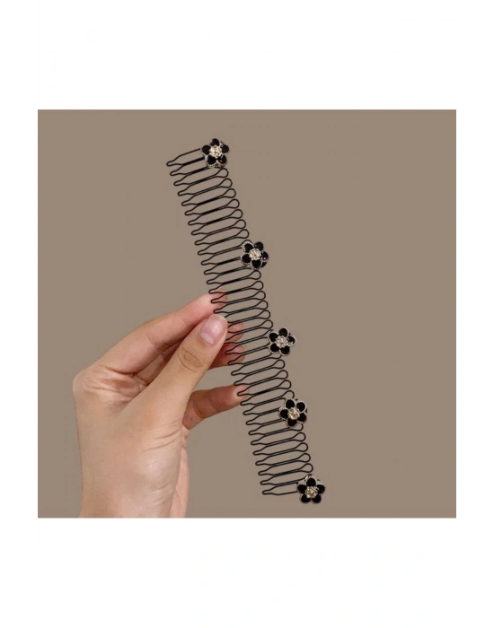 Vintage Figürlü Metal Tarak Toka