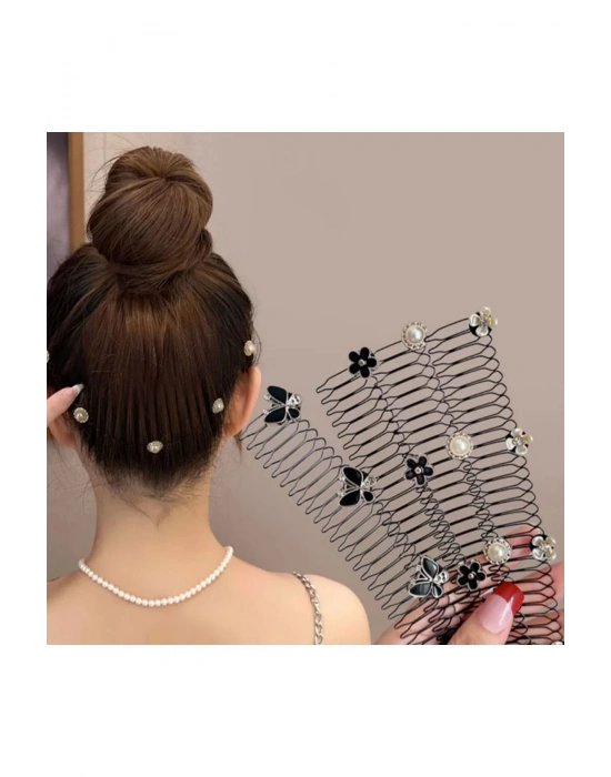 Vintage Figürlü Metal Tarak Toka