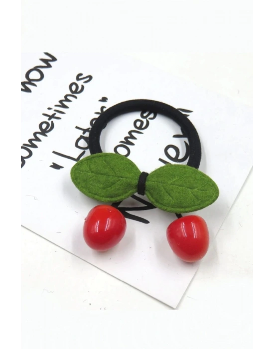 Kız Çocuk 2li Kirazlı Lastik Toka Seti