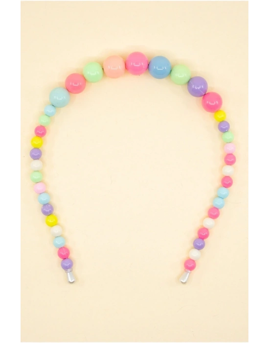 Kadın Rainbow Renkli Inci Taç