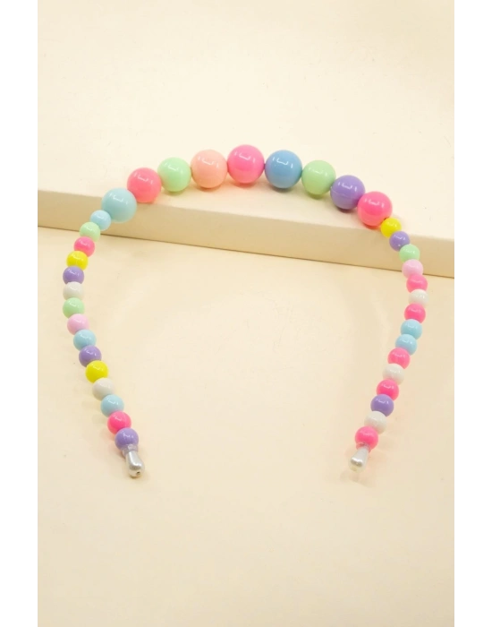 Kadın Rainbow Renkli Inci Taç