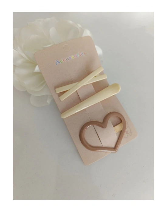 Vintage Üçlü Çıtçıt ve Yan Toka Seti