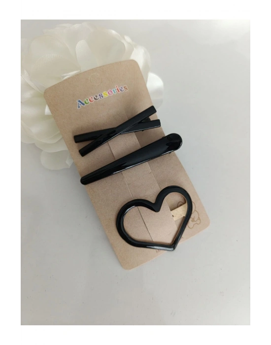 Vintage Üçlü Çıtçıt ve Yan Toka Seti