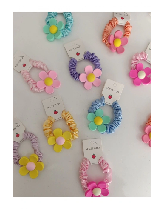 Lily 3 Adet Figürlü Saten Scrunchie Toka