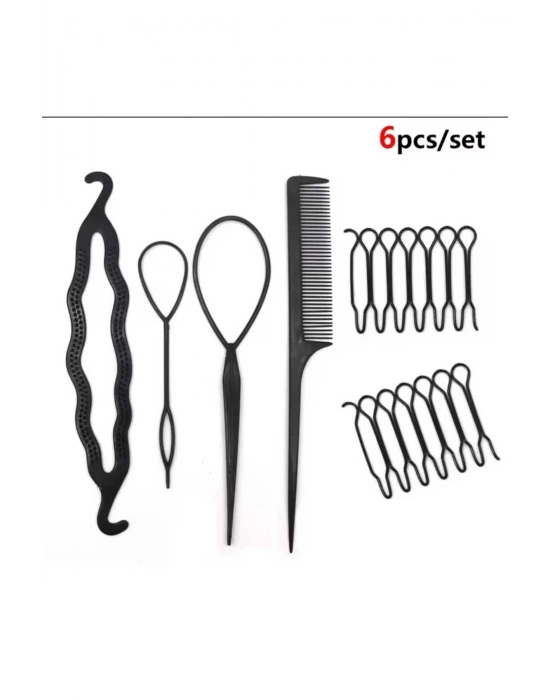 6 Parça Tarak Seti Metal Tarak Toka Seti