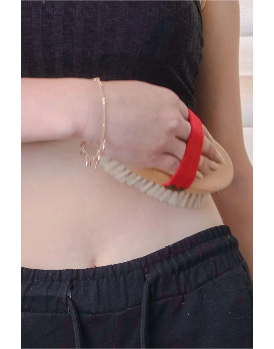 Doğal At Kılı Fırça - Peeling-çilek Bacak-çatlak Bakım-batık-selülit 1 Adet Duş Banyo