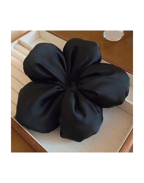 Büyük Boy Pofuduk Papatya Model Saten Kumaş Simit Toka