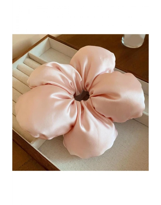 Büyük Boy Pofuduk Papatya Model Saten Kumaş Simit Toka