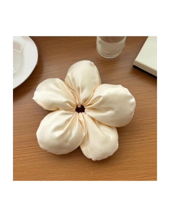 Büyük Boy Pofuduk Papatya Model Saten Kumaş Simit Toka