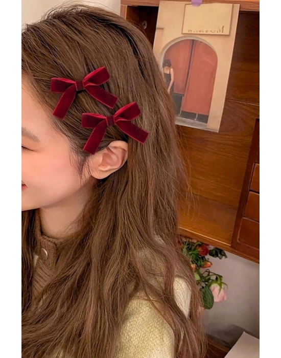 BORDO Kadife Pens Toka 2 Adet