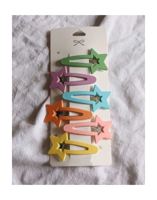 Lily 6 Adet Yıldız Çıtçıt Toka