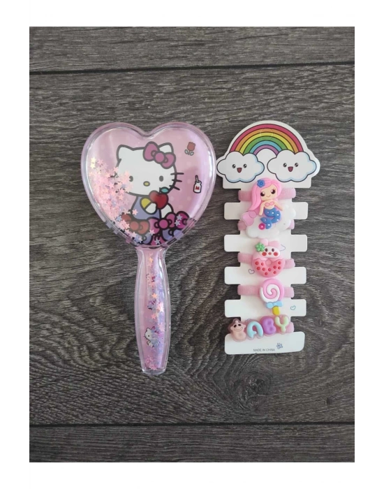 Kız Çocuk Hello Kitty Tarak Toka Seti