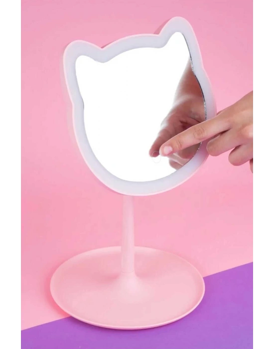 Kedi Figür Ledli Makyaj Masa Aynası