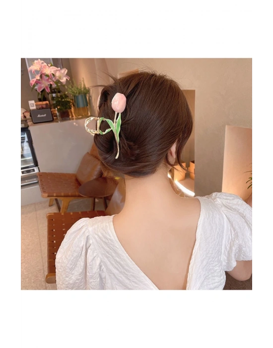 Kadın Gold Lale Model Metal Mandal Toka