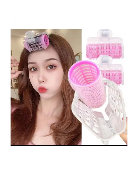 2 Adet Şeffaf Mandallı Cırt Cırtlı Bigudi